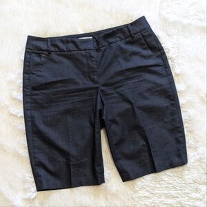 Halogen Navy Blue Faux Denim Bermuda Shorts Size 6